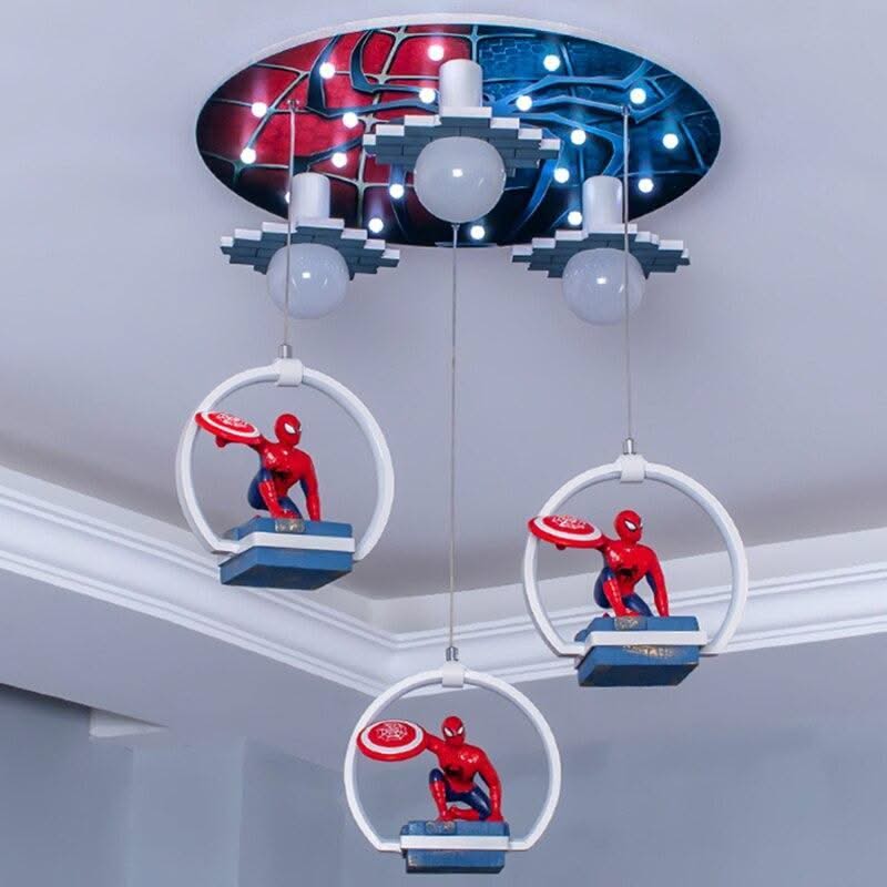ChandeliersDecor.com-Kids Room Nursery Lighting-Spiderman LED Hanging Light for Kids Room