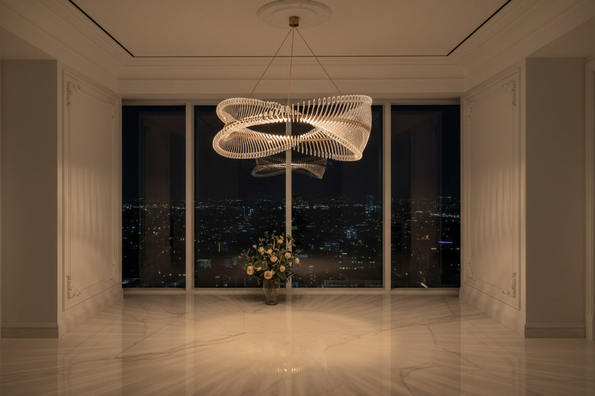 Spiral Acrylic Chandelier: Illuminate with Style-ChandeliersDecor.com