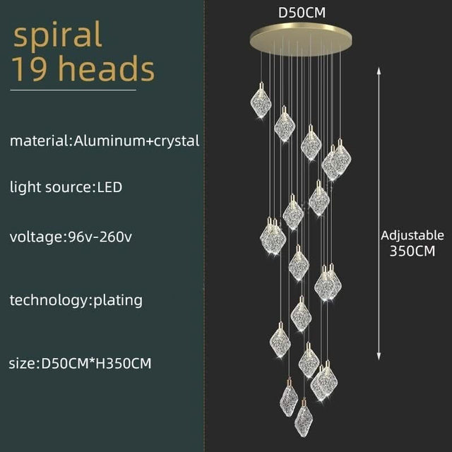 Square Crystal Pendant Chandelier - Exquisite Lightinging-ChandeliersDecor.com