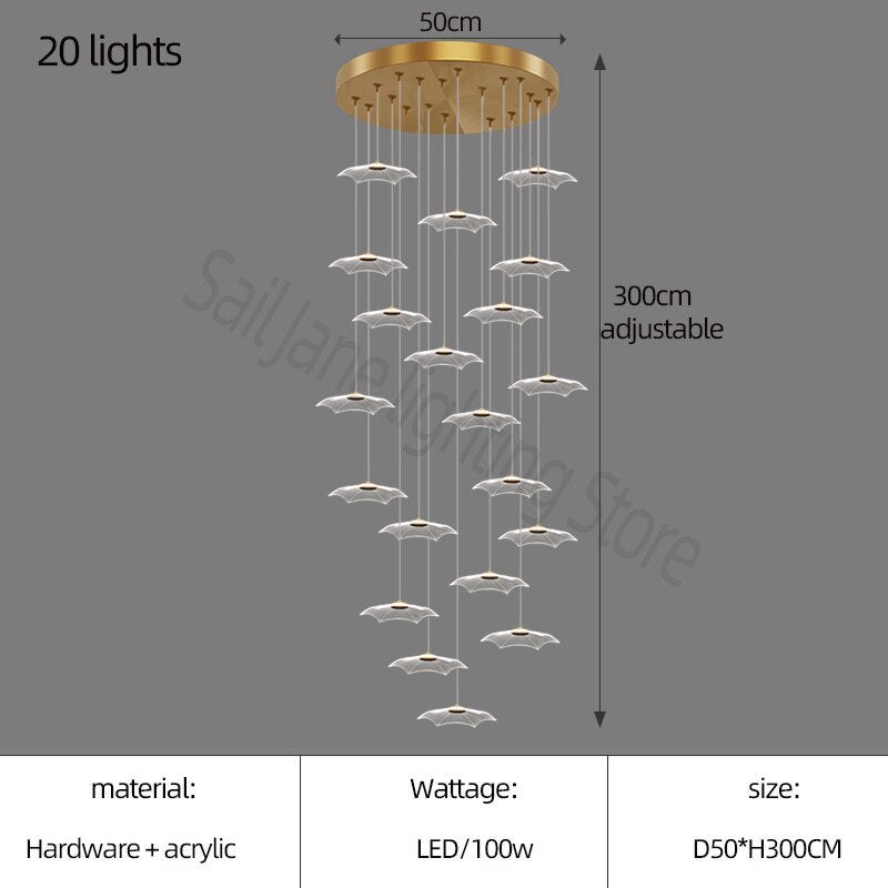 ChandeliersDecor.com-Staircase Chandelier-Staggered Staircase Chandelier - Grand Staircases Lighting