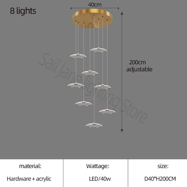 Staggered Staircase Chandelier - Grand Staircases Lighting-ChandeliersDecor.com