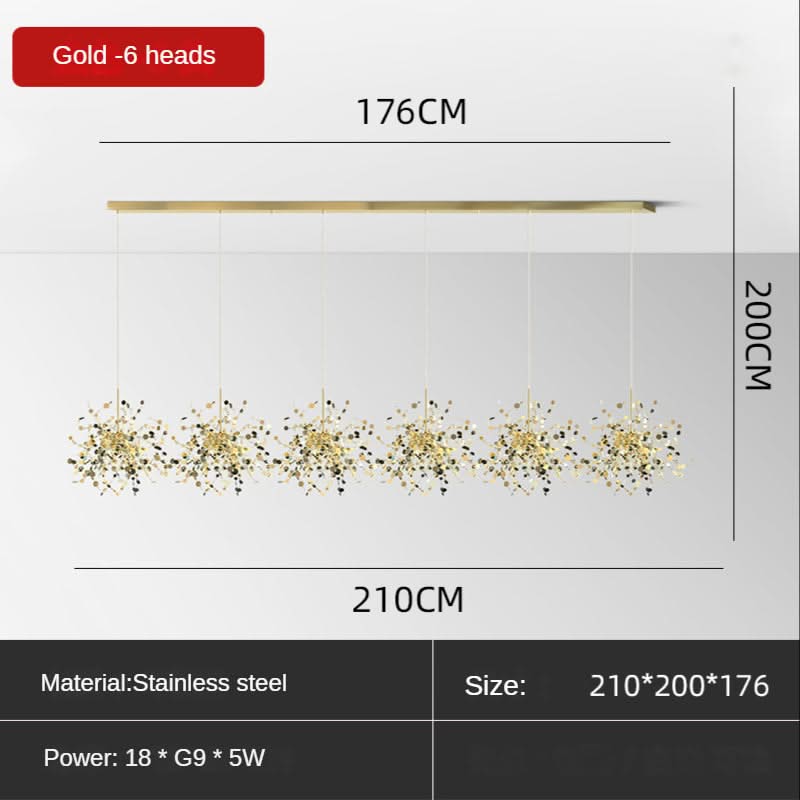 Stainless Steel Leaf Chandelier Lamp - Home Decor Lighting-ChandeliersDecor.com