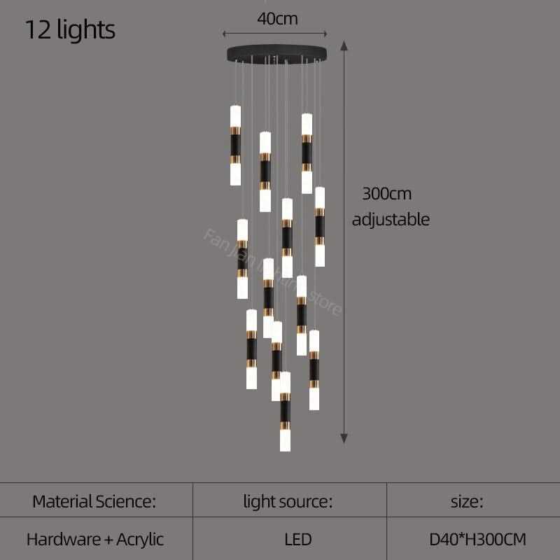 ChandeliersDecor.com-Staircase Chandelier-Staircase Chandelier - Illuminate with Acrylic Chandelier
