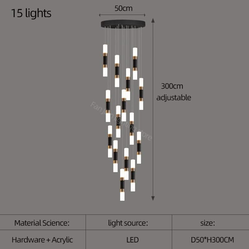 ChandeliersDecor.com-Staircase Chandelier-Staircase Chandelier - Illuminate with Acrylic Chandelier