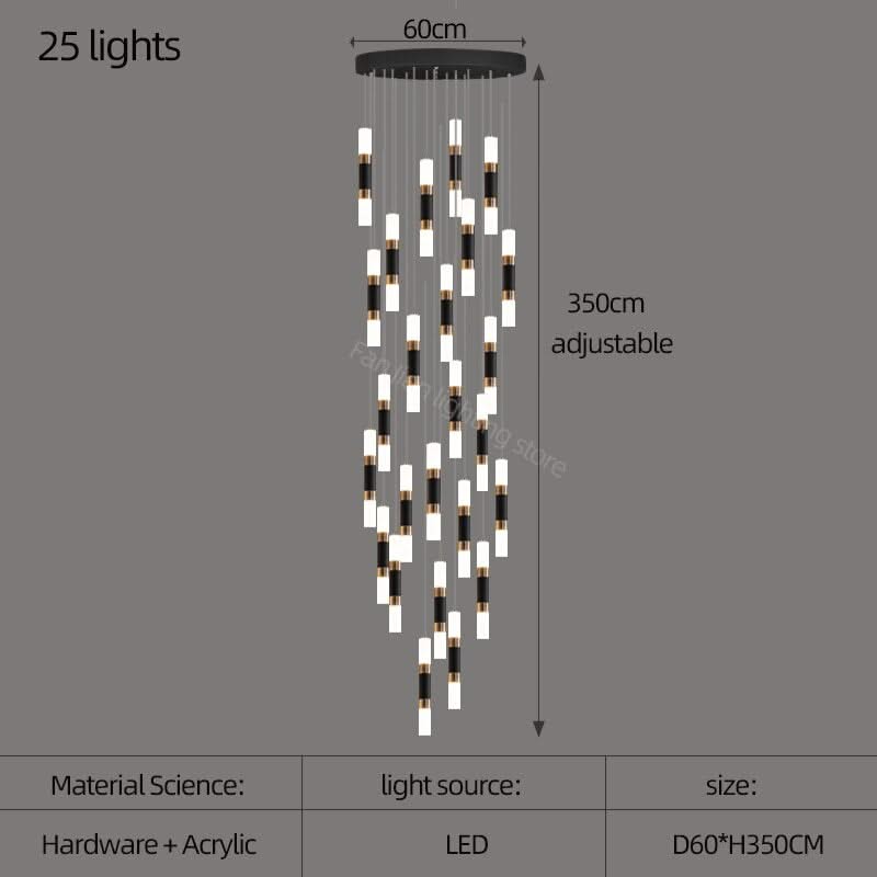 ChandeliersDecor.com-Staircase Chandelier-Staircase Chandelier - Illuminate with Acrylic Chandelier