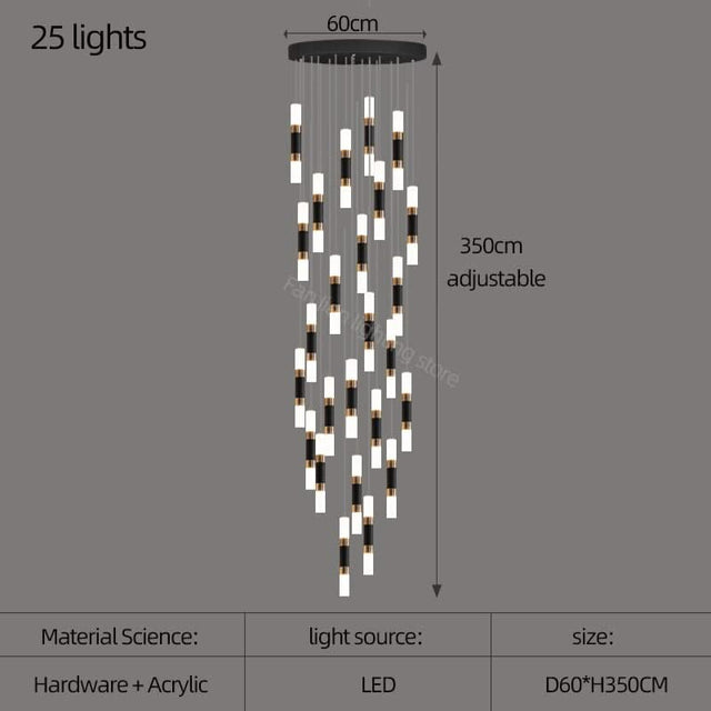 Staircase Chandelier - Illuminate with Acrylic Chandelier-ChandeliersDecor.com