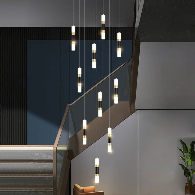 Staircase Chandelier - Illuminate with Acrylic Chandelier-ChandeliersDecor.com