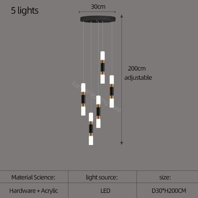 ChandeliersDecor.com-Staircase Chandelier-Staircase Chandelier - Illuminate with Acrylic Chandelier
