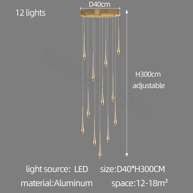 ChandeliersDecor.com-Staircase Chandelier-Staircase Chandelier - Unique Circular Cone Ambience