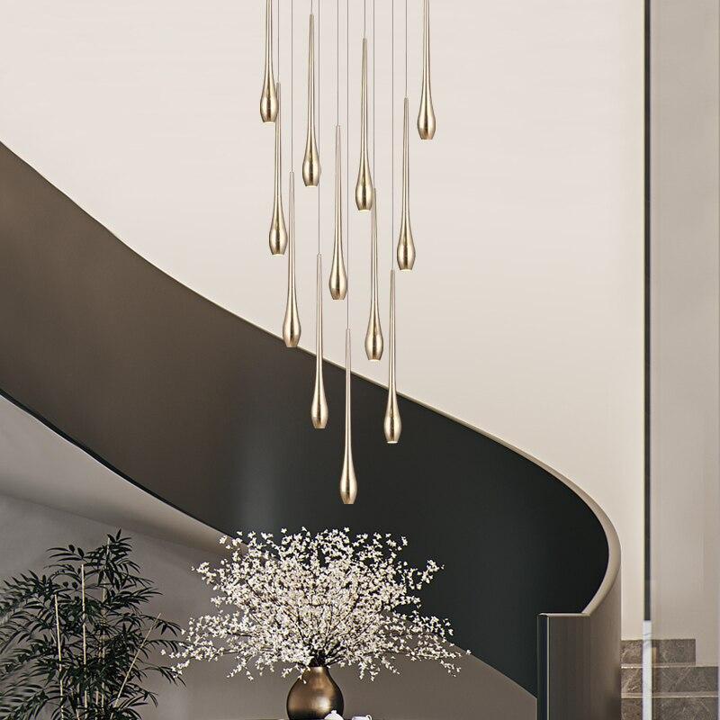 ChandeliersDecor.com-Staircase Chandelier-Staircase Chandelier - Unique Circular Cone Ambience