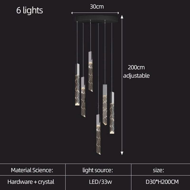 Staircase Crystal Chandelier Light-ChandeliersDecor.com
