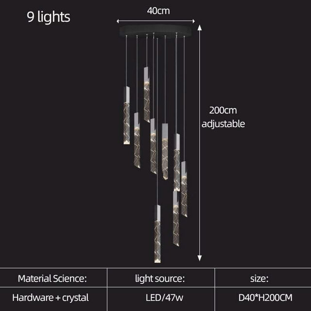 Staircase Crystal Chandelier Light-ChandeliersDecor.com