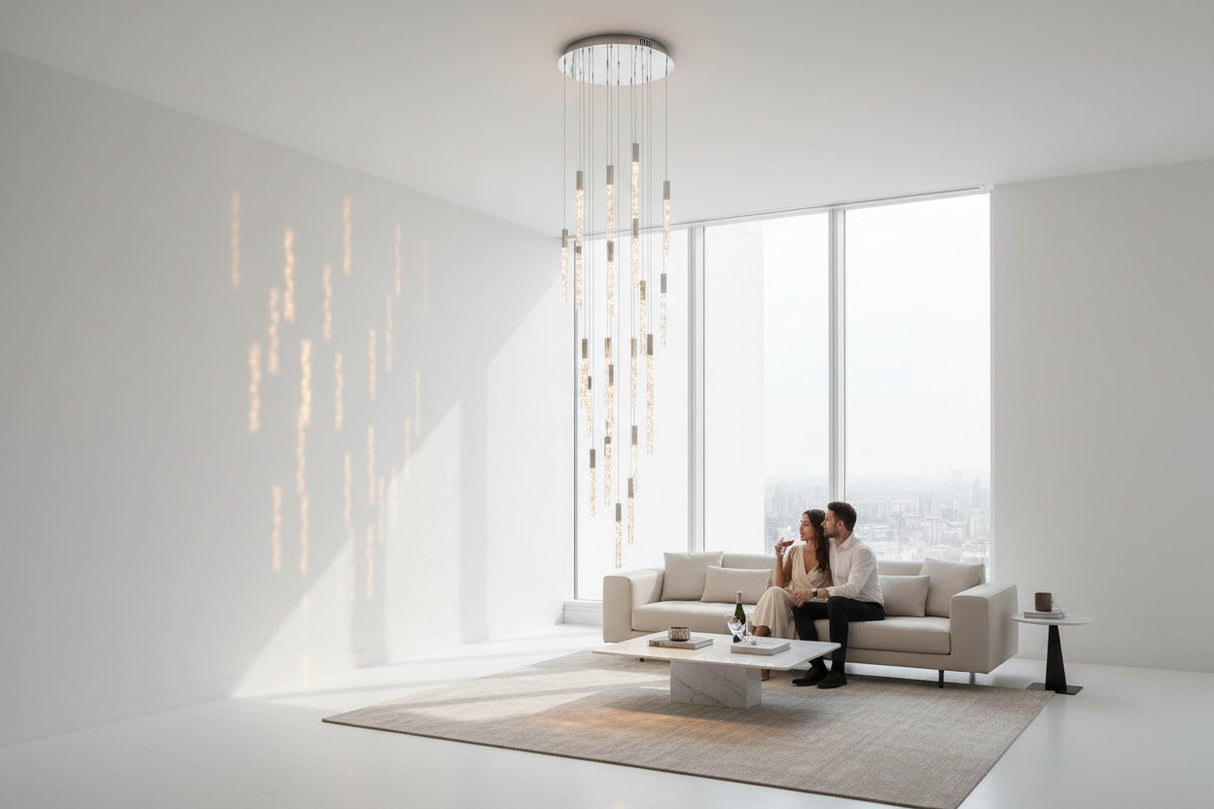 Staircase Crystal Chandelier Light-ChandeliersDecor.com