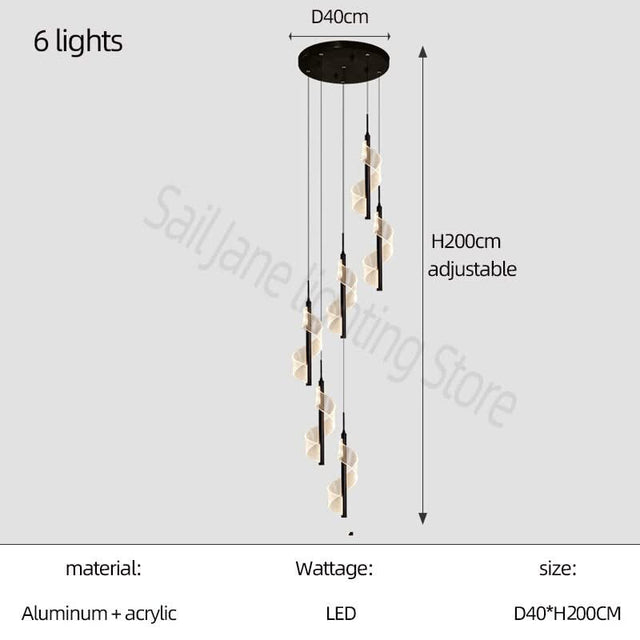 Staircase Spiral Chandelier: Illuminate with Elegance-ChandeliersDecor.com