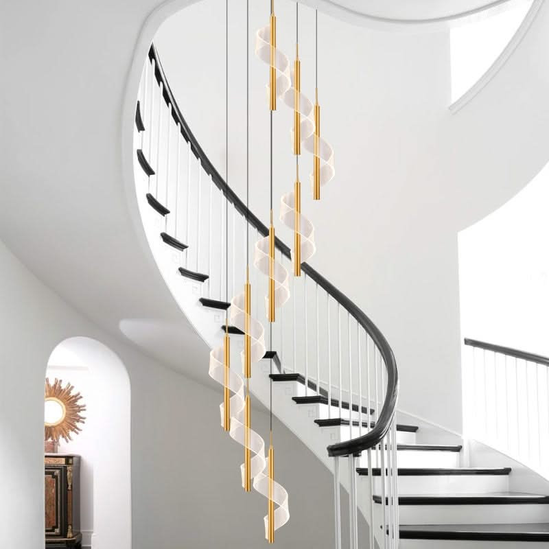 ChandeliersDecor.com-Staircase Chandelier-Staircase Spiral Chandelier: Illuminate with Elegance