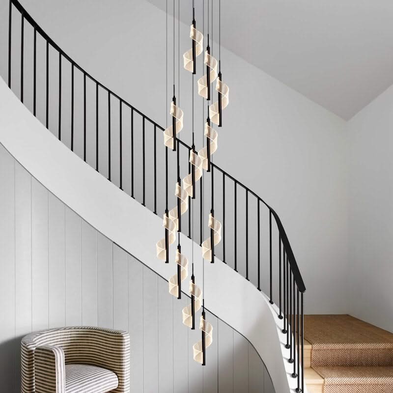 ChandeliersDecor.com-Staircase Chandelier-Staircase Spiral Chandelier: Illuminate with Elegance