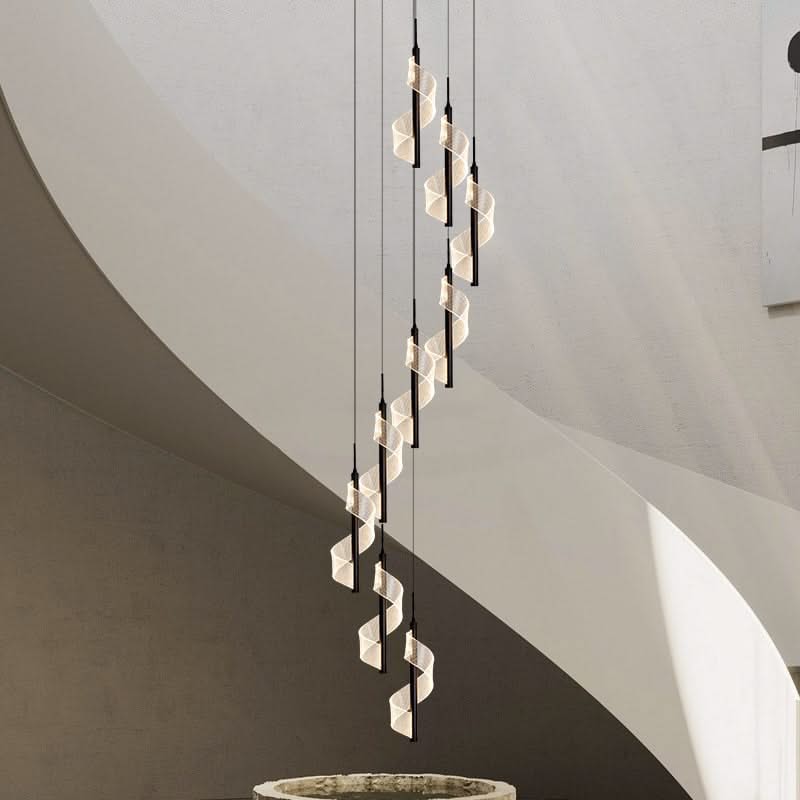 ChandeliersDecor.com-Staircase Chandelier-Staircase Spiral Chandelier: Illuminate with Elegance