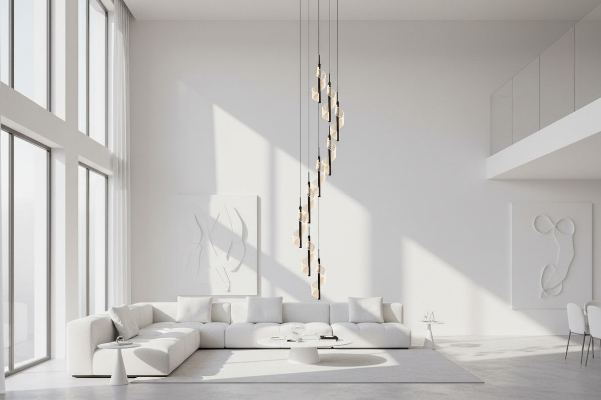 Staircase Spiral Chandelier: Illuminate with Elegance-ChandeliersDecor.com