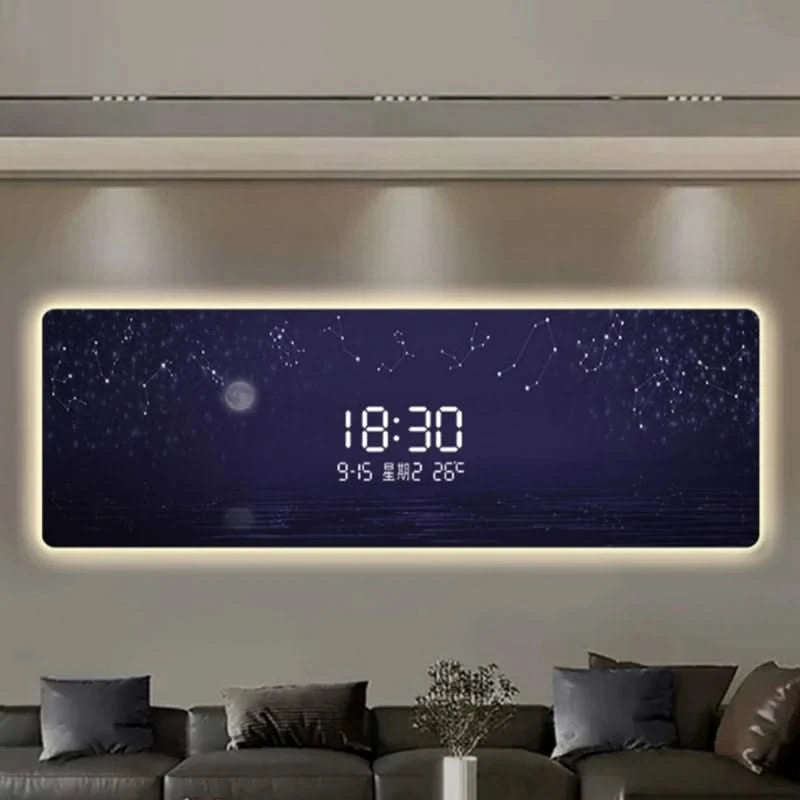 ChandeliersDecor.com-Wall Clocks-Starry Sky Digital Wall Clock