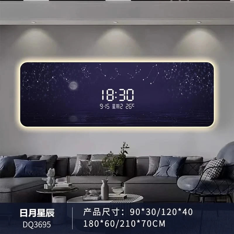 ChandeliersDecor.com-Wall Clocks-Starry Sky Digital Wall Clock