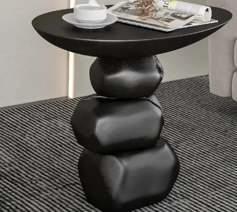 Stones Art Rock Side Table-ChandeliersDecor.com