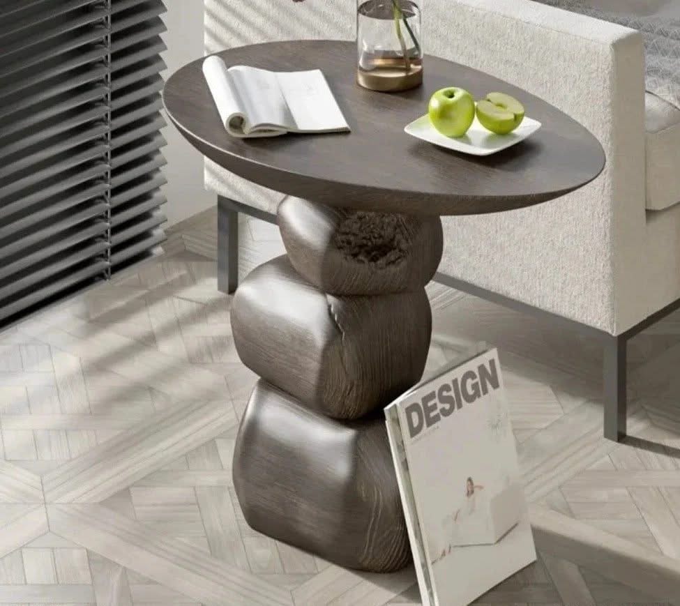 Stones Art Rock Side Table-ChandeliersDecor.com