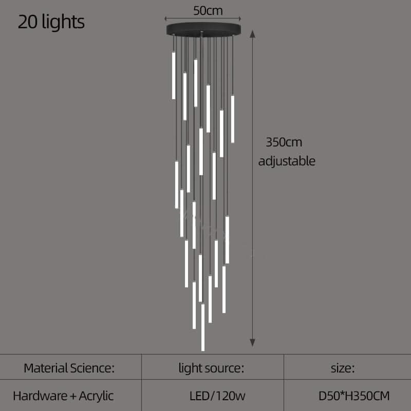 Strip Cylinders Chandelier - Sleek & Modern Lighting-ChandeliersDecor.com