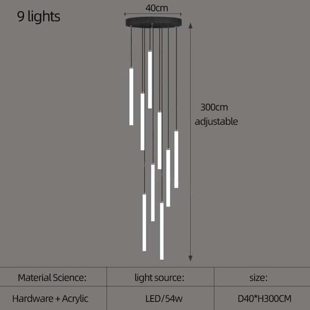 Strip Cylinders Chandelier - Sleek & Modern Lighting-ChandeliersDecor.com