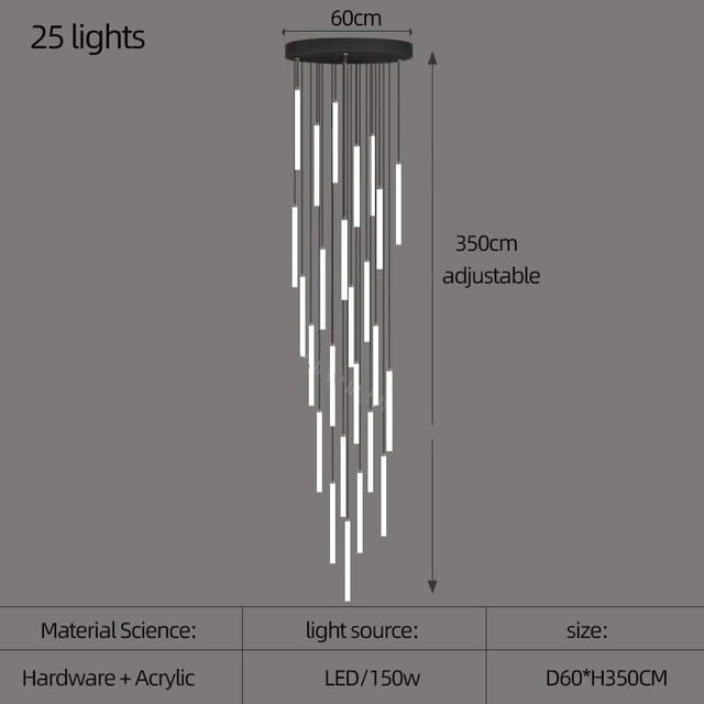 Strip Cylinders Chandelier - Sleek & Modern Lighting-ChandeliersDecor.com