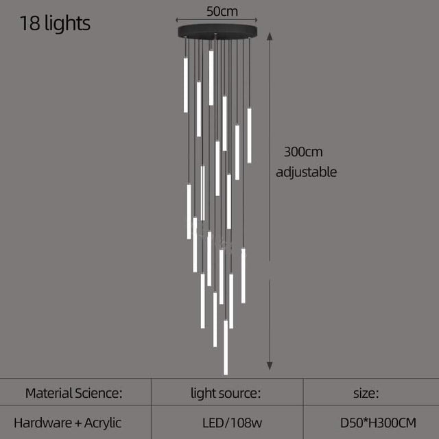 Strip Cylinders Chandelier - Sleek & Modern Lighting-ChandeliersDecor.com