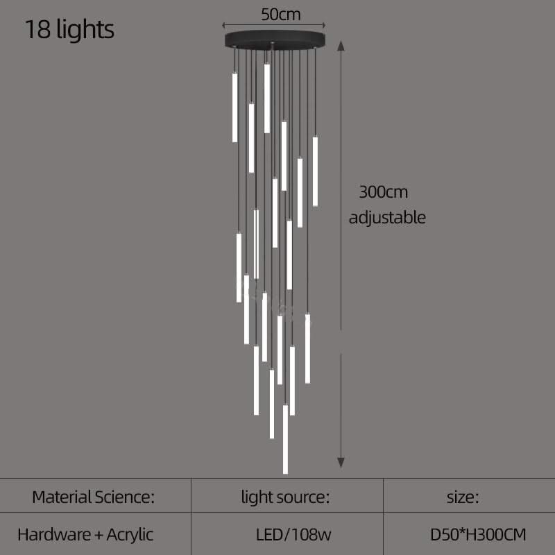 Strip Cylinders Chandelier - Sleek & Modern Lighting-ChandeliersDecor.com