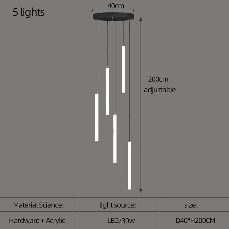 Strip Cylinders Chandelier - Sleek & Modern Lighting-ChandeliersDecor.com