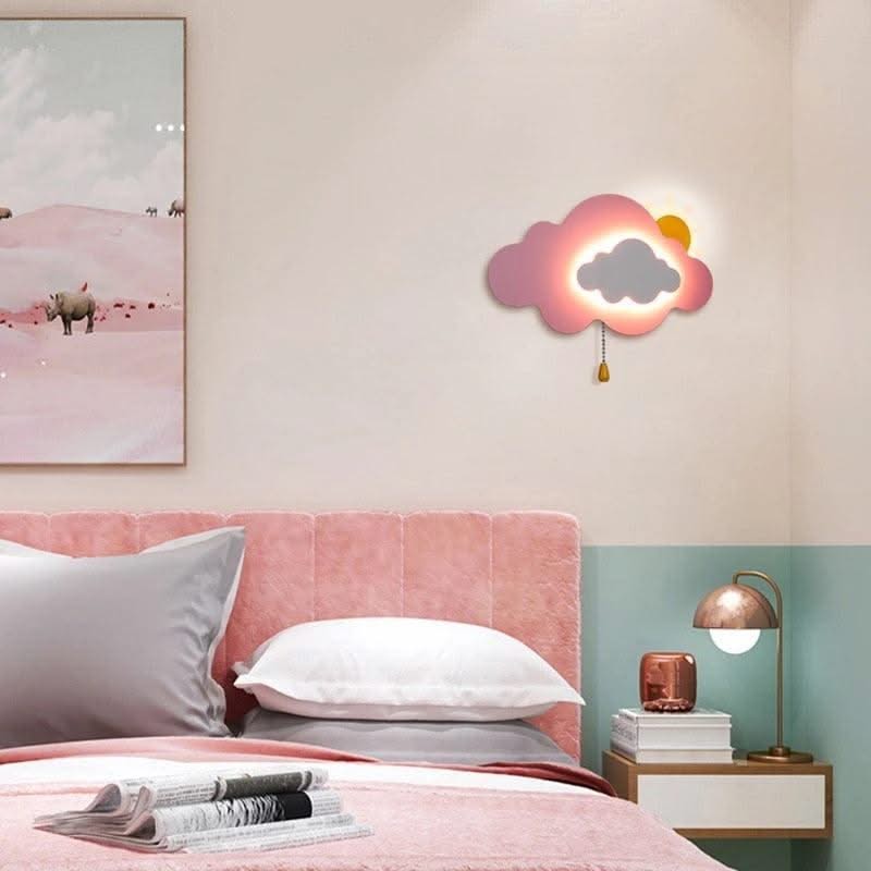 ChandeliersDecor.com-Kids Room Nursery Lighting-Sun Cloud Night Light Wall Lamp for Kids Room