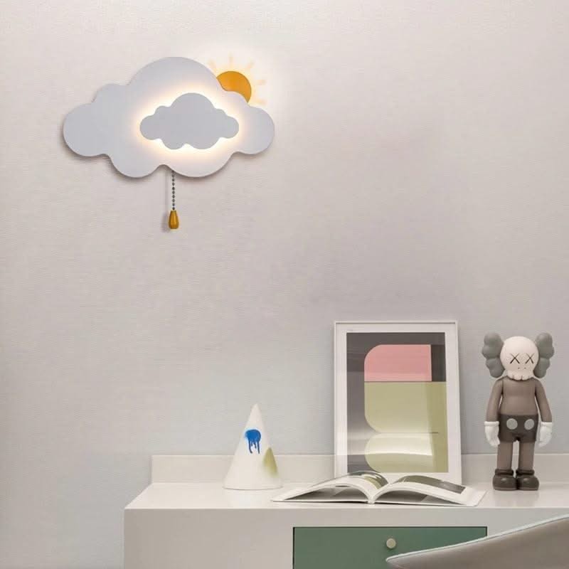 ChandeliersDecor.com-Kids Room Nursery Lighting-Sun Cloud Night Light Wall Lamp for Kids Room