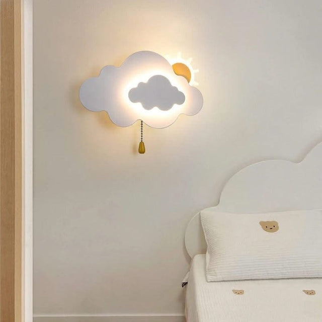 ChandeliersDecor.com-Kids Room Nursery Lighting-Sun Cloud Night Light Wall Lamp for Kids Room
