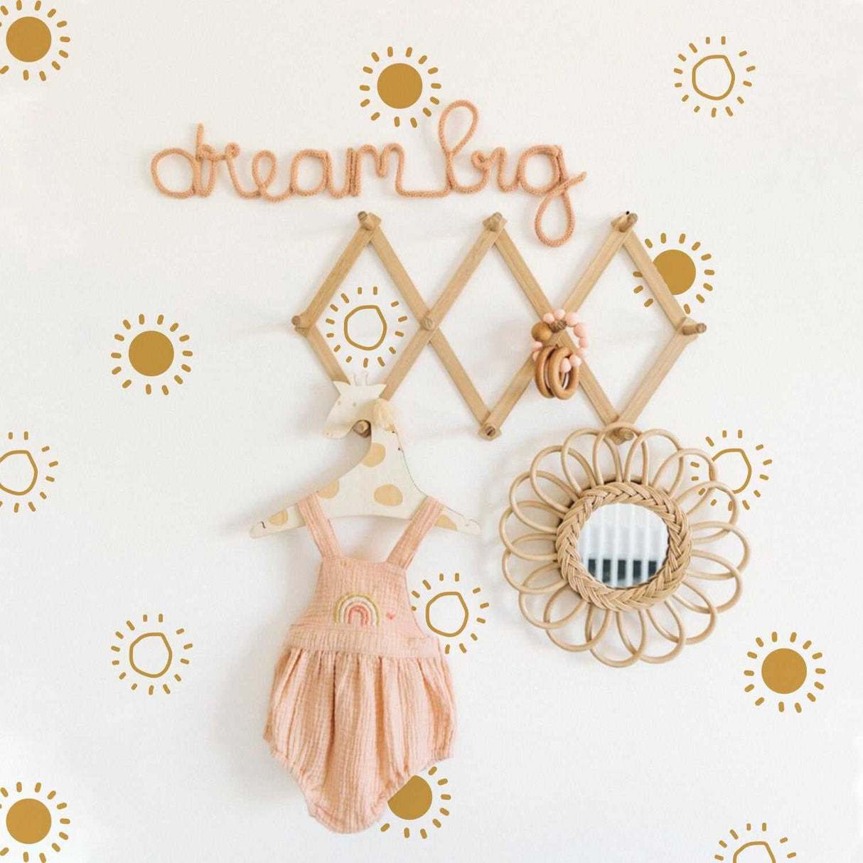 ChandeliersDecor.com-Kids Nursery Bohemian Wall Decals-Sunshine Nursery Wall Decal: Transform Your Space