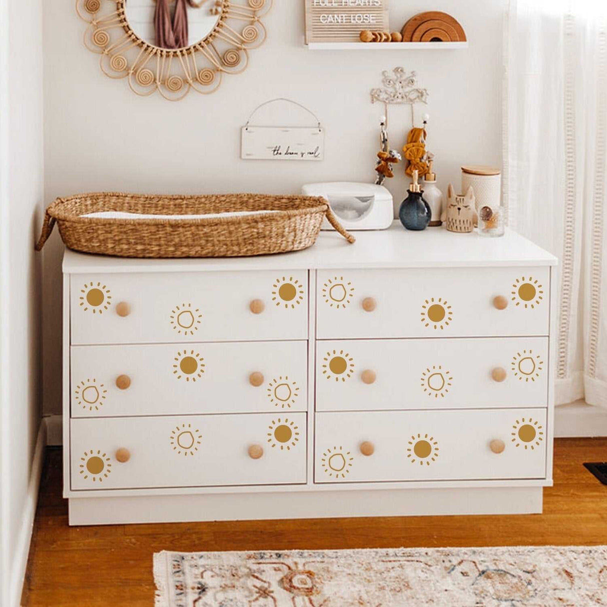 ChandeliersDecor.com-Kids Nursery Bohemian Wall Decals-Sunshine Nursery Wall Decal: Transform Your Space