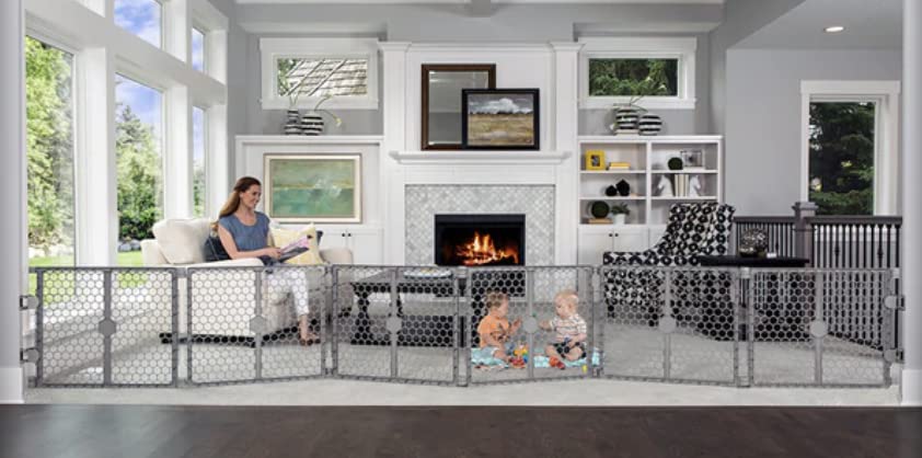 ChandeliersDecor.com-Super Wide Adjustable Baby Gate and Play Yard