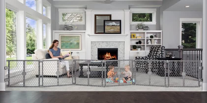 ChandeliersDecor.com-Super Wide Adjustable Baby Gate and Play Yard