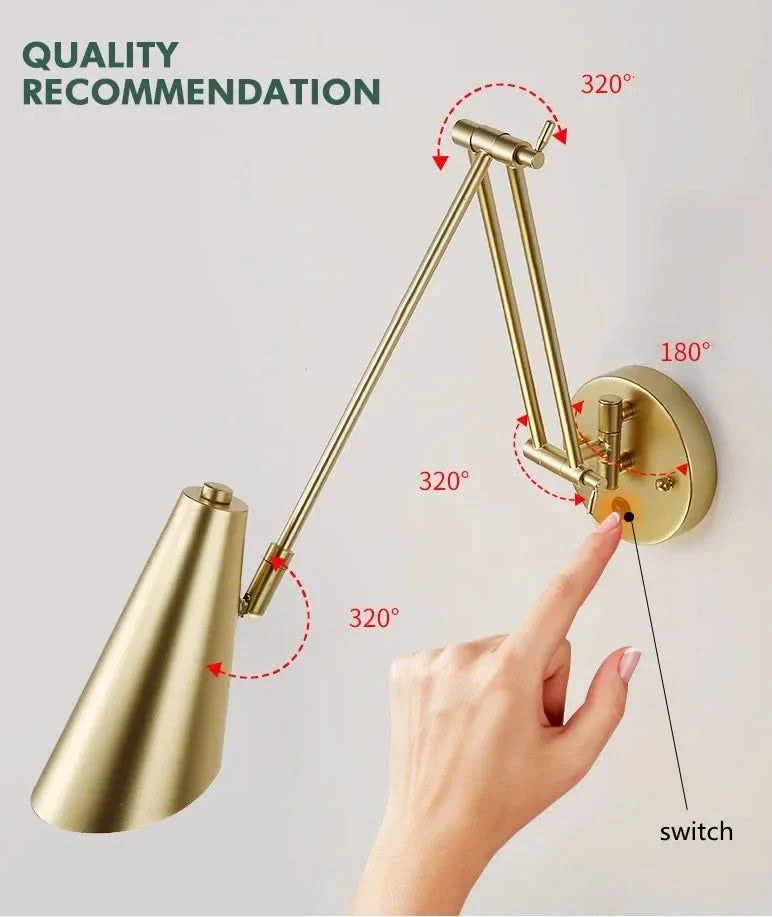 ChandeliersDecor.com-Wall Lights-Swing Long Arm Internal Touch Sensor Wall Lamp