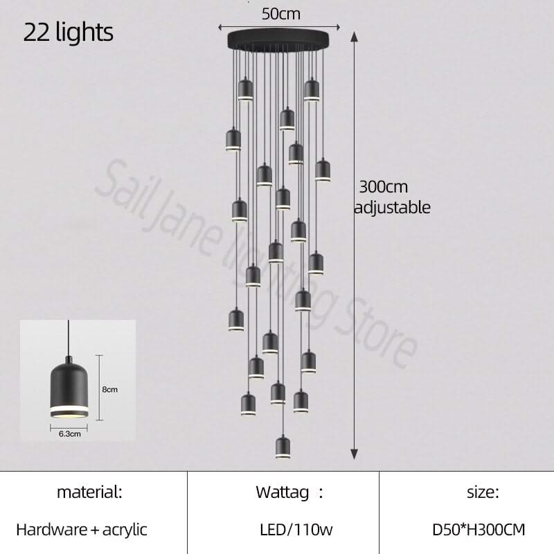 Swirl Staircase Chandelier: Elegant Lighting Solutions-ChandeliersDecor.com