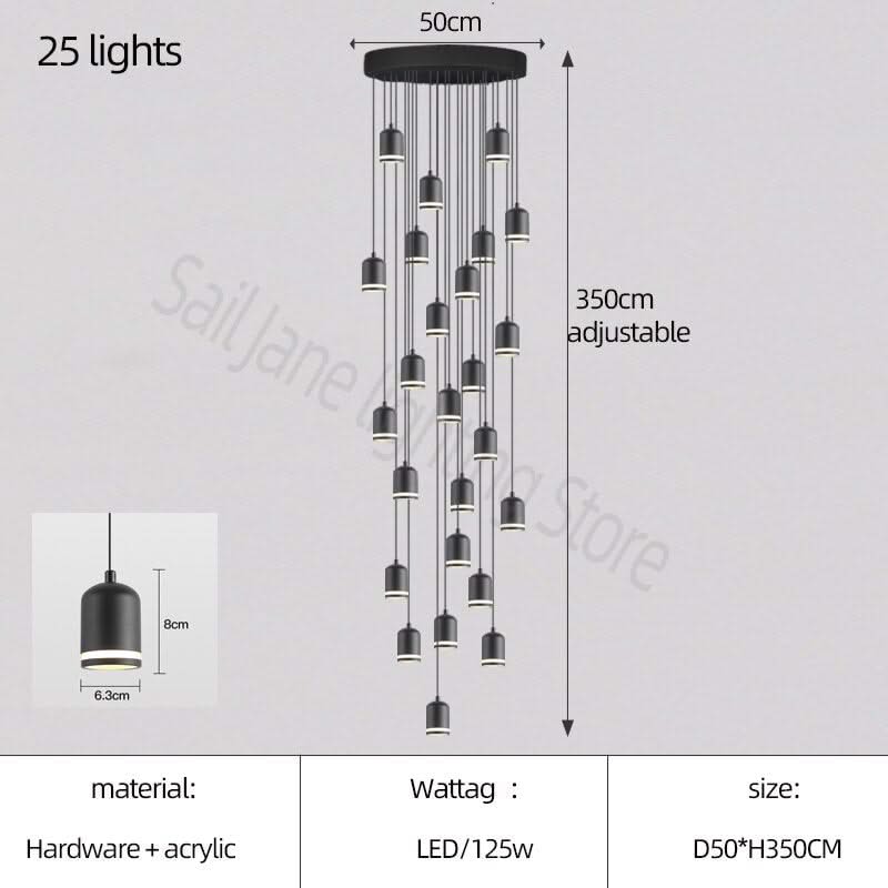 Swirl Staircase Chandelier: Elegant Lighting Solutions-ChandeliersDecor.com