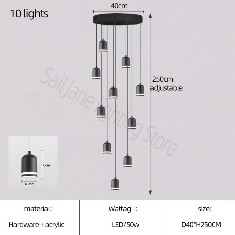 Swirl Staircase Chandelier: Elegant Lighting Solutions-ChandeliersDecor.com