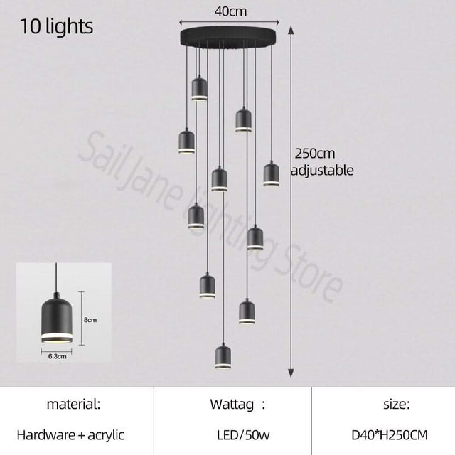 Swirl Staircase Chandelier: Elegant Lighting Solutions-ChandeliersDecor.com