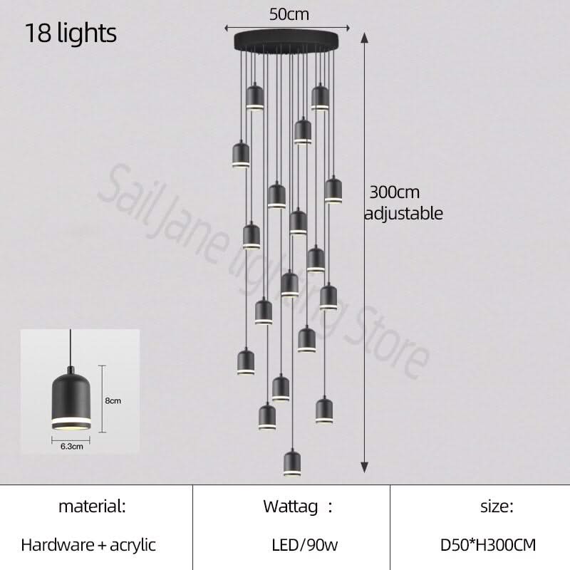 Swirl Staircase Chandelier: Elegant Lighting Solutions-ChandeliersDecor.com