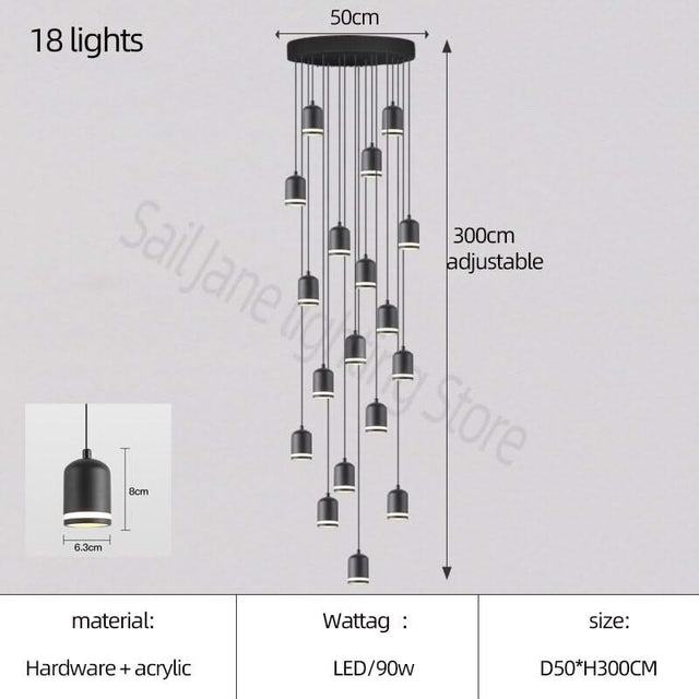 Swirl Staircase Chandelier: Elegant Lighting Solutions-ChandeliersDecor.com