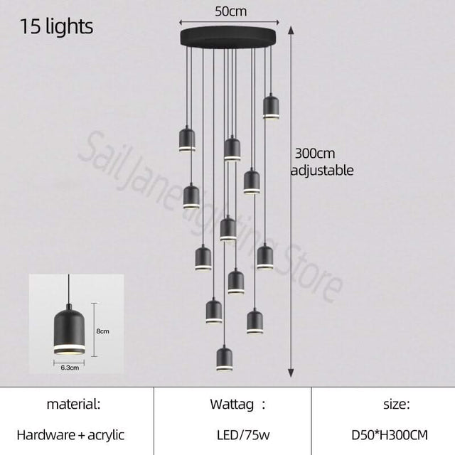Swirl Staircase Chandelier: Elegant Lighting Solutions-ChandeliersDecor.com