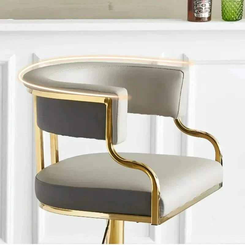 Swivel Leather Bar Stools Height Adjustable Kitchen Counter Stools-ChandeliersDecor.com