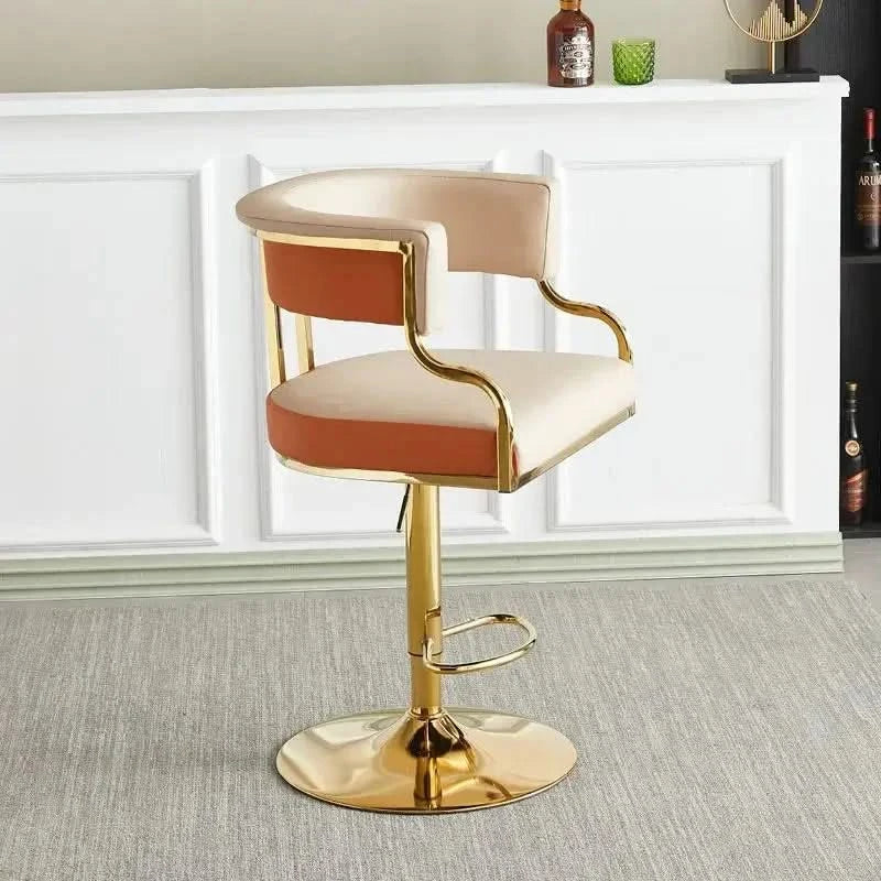 Swivel Leather Bar Stools Height Adjustable Kitchen Counter Stools-ChandeliersDecor.com