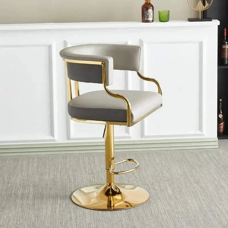Swivel Leather Bar Stools Height Adjustable Kitchen Counter Stools-ChandeliersDecor.com